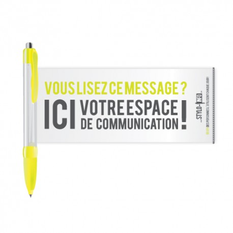 Stylo Info® - Jaune - transparent